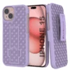IPhone 15 Case With Tempered Glass Screen Protector, Holster Belt Clip & Built-In Kickstand [Lilac] -Phone Vibe Shop 15HolsterLilac