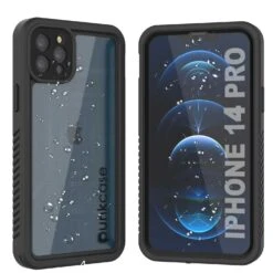 IPhone 14 Pro Waterproof Case, Punkcase [Extreme Mag Series] Armor Cover W/ Built In Screen Protector [Black]