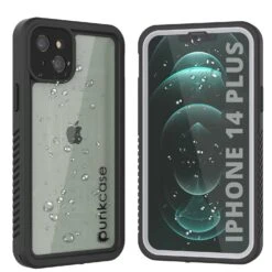 IPhone 14 Plus Waterproof Case, Punkcase [Extreme Series] Armor Cover W/ Built In Screen Protector [White]