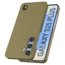 Punkcase Galaxy S25 Plus Carbon Fiber Case [AramidShield Series] Ultra Slim & Light Kevlar [Rose]