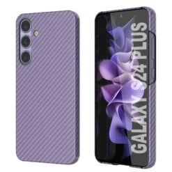 Galaxy S24 Plus Case, Punkcase CarbonShield, Heavy Duty & Ultra Thin Cover [shockproof][non Slip] [Lilac]