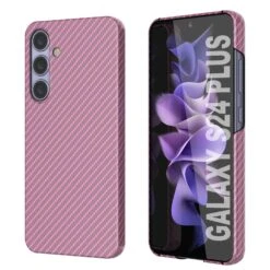 Galaxy S24 Plus Case, Punkcase CarbonShield, Heavy Duty & Ultra Thin Cover [shockproof][non Slip] [Pink]
