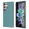 Galaxy S24 Ultra Case, Punkcase CarbonShield, Heavy Duty & Ultra Thin Cover [shockproof][non Slip] [Teal]