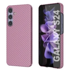 Galaxy S24 Case, Punkcase CarbonShield, Heavy Duty & Ultra Thin Cover [shockproof][non Slip] [Pink]