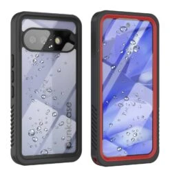 Google Pixel 9a Waterproof Case, Punkcase [Extreme Series] Armor Cover W/ Built In Screen Protector [Red]
