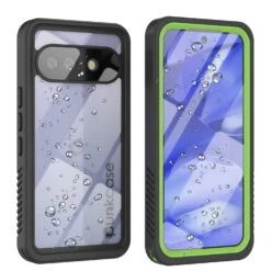 Google Pixel 9a Waterproof Case, Punkcase [Extreme Series] Armor Cover W/ Built In Screen Protector [Light Green]
