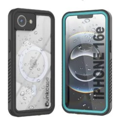 IPhone 16eWaterproof Case, Punkcase [Extreme Mag Series] Armor Cover W/ Built In Screen Protector [Teal]