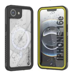 IPhone 16eWaterproof Case, Punkcase [Extreme Mag Series] Armor Cover W/ Built In Screen Protector [Yellow]