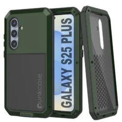 Galaxy S25 Plus Metal Case, Heavy Duty Military Grade Armor Cover [shock Proof] Full Body Hard [Dark Green]