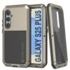 Galaxy S25 Plus Metal Case, Heavy Duty Military Grade Armor Cover [shock Proof] Full Body Hard [Gold]