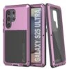 Galaxy S25 Ultra Metal Case, Heavy Duty Military Grade Armor Cover [shock Proof] Full Body Hard [Pink] -Phone Vibe Shop 1 Metallic S25 Ultra