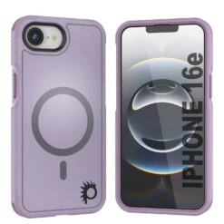 PunkCase IPhone 16e Case, [Spartan 2.0 Series] Clear Rugged Heavy Duty Cover W/Built In Screen Protector [lilac]