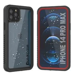 IPhone 14 Pro Max Waterproof Case, Punkcase [Extreme Series] Armor Cover W/ Built In Screen Protector [Red]