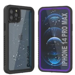IPhone 14 Pro Max Waterproof Case, Punkcase [Extreme Series] Armor Cover W/ Built In Screen Protector [Purple]