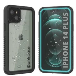IPhone 14 Plus Waterproof Case, Punkcase [Extreme Series] Armor Cover W/ Built In Screen Protector [Teal]