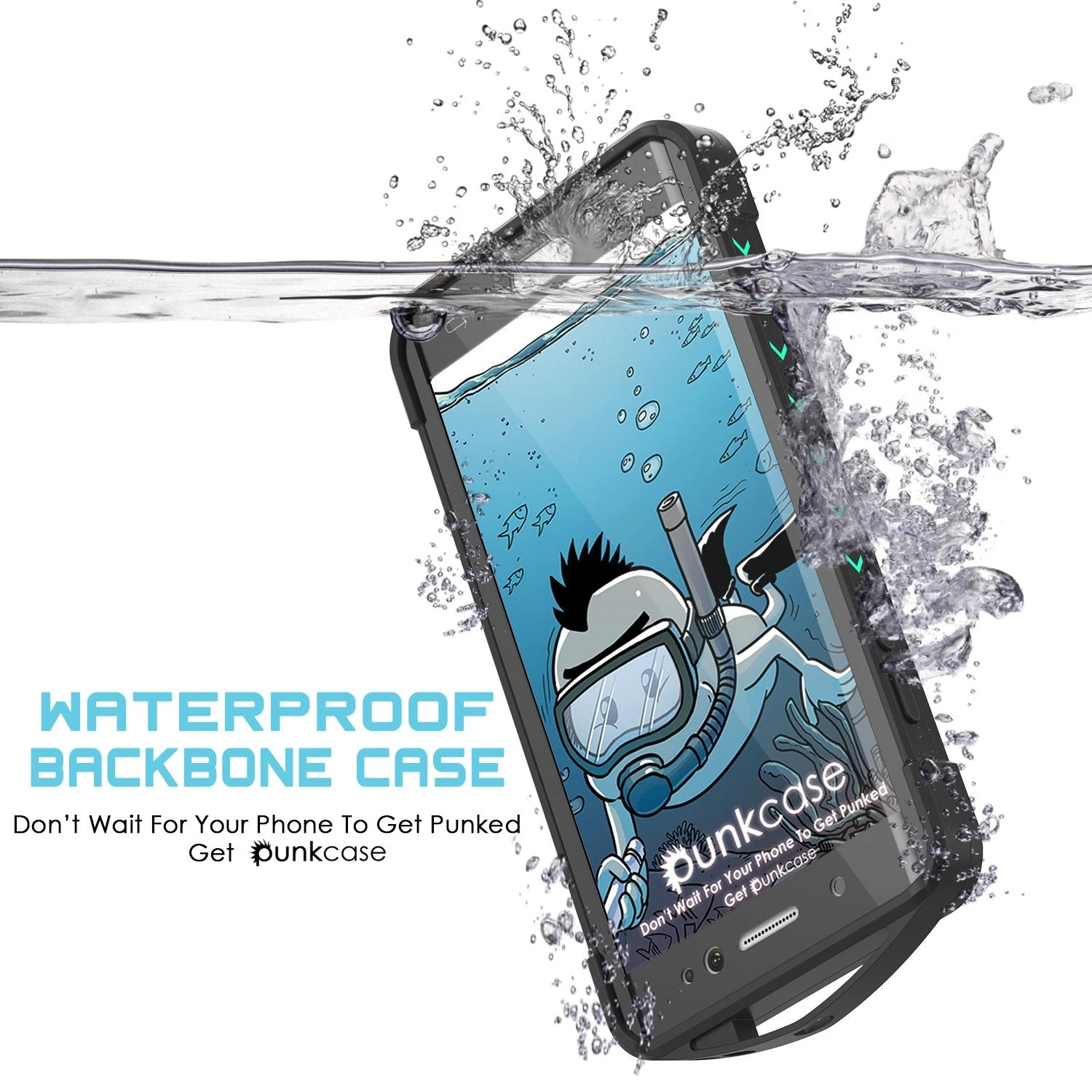 Galaxy Note FE Waterproof Case, Punkcase WEBSTER Series, Teal | Heavy Duty Armor Cover 4 Galaxy Note FE Waterproof Case, Punkcase WEBSTER Series, Teal | Heavy Duty Armor Cover - Image 2