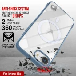 Punkcase IPhone 16e Magnetic Wireless Charging Case [ClearMag Series][Navy] -Phone Vibe Shop 2 ClearMag Iphone 16e 072dfa6b 7db3 4a58 a6bd 726320a08098