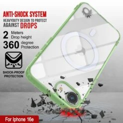 Punkcase IPhone 16e Magnetic Wireless Charging Case [ClearMag Series][Green] -Phone Vibe Shop 2 ClearMag Iphone 16e 761f3923 364b 45e8 a201 f4c7e3bd9c8f