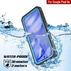 Google Pixel 9a Waterproof Case, Punkcase [Extreme Series] Armor Cover W/ Built In Screen Protector [Light Blue] -Phone Vibe Shop 2 Extreme Google Pixel 9a 139186ab 367d 4f72 b223 d811c9c16c16
