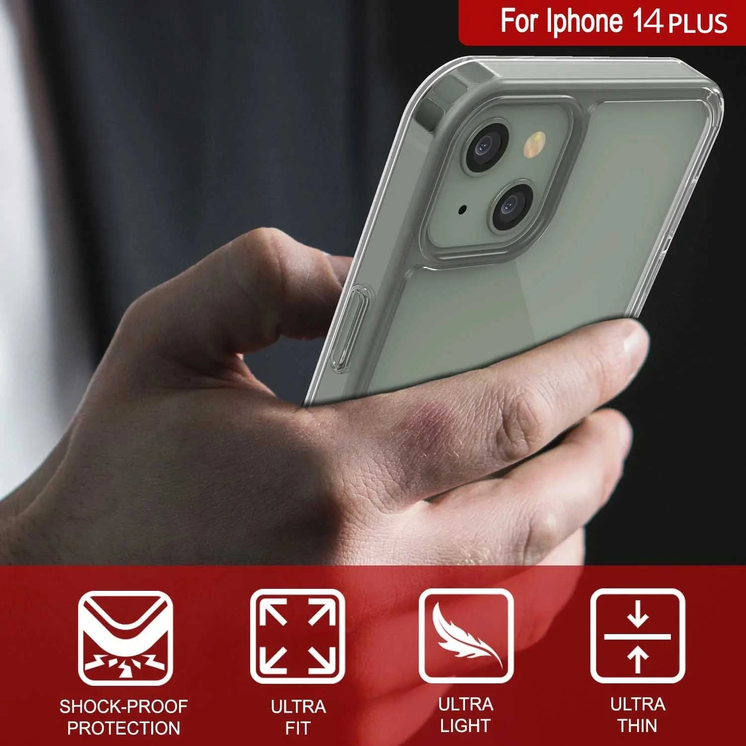 IPhone 14 Plus Case Punkcase® LUCID 2.0 Clear Series Series W/ PUNK SHIELD Screen Protector | Ultra Fit 4 IPhone 14 Plus Case Punkcase® LUCID 2.0 Clear Series Series W/ PUNK SHIELD Screen Protector | Ultra Fit - Image 2