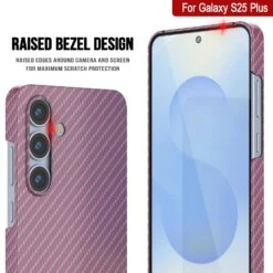 Punkcase Galaxy S25 Plus Carbon Fiber Case [AramidShield Series] Ultra Slim & Light Kevlar [Pink] -Phone Vibe Shop 3 Carbon S25 Plus 8373469e ff75 4c26 9c18 8e72c7c94ab4