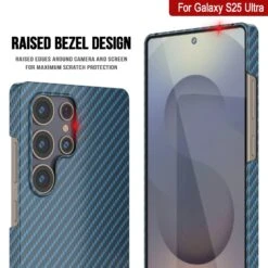 Punkcase Galaxy S25 Ultra Carbon Fiber Case [AramidShield Series] Ultra Slim & Light Kevlar [Blue] -Phone Vibe Shop 3 Carbon S25 Ultra 2547f233 fde0 4e51 b8db a160c78972b9