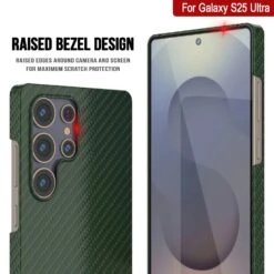 Punkcase Galaxy S25 Ultra Carbon Fiber Case [AramidShield Series] Ultra Slim & Light Kevlar [Green] -Phone Vibe Shop 3 Carbon S25 Ultra b992a11a 8bf9 463a a9c2 2517de1621af