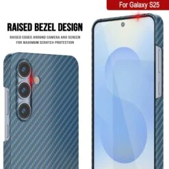 Punkcase Galaxy S25 Carbon Fiber Case [AramidShield Series] Ultra Slim & Light Kevlar [Blue] -Phone Vibe Shop 3 Carbon S25 50091c8a 397b 44f3 a48c f61c5261117c