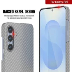 Punkcase Galaxy S25 Carbon Fiber Case [AramidShield Series] Ultra Slim & Light Kevlar [White] -Phone Vibe Shop 3 Carbon S25 6a411bc3 7a01 4c4b a6fb 338e36ecf326