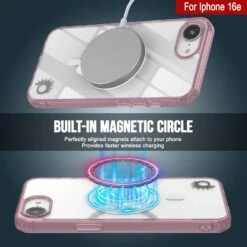 Punkcase IPhone 16e Magnetic Wireless Charging Case [ClearMag Series][Rose] -Phone Vibe Shop 3 ClearMag Iphone 16e 100bfec8 9be6 42c9 80e7 a12b6d74f6ec
