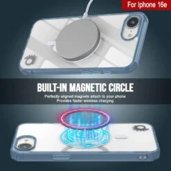 Punkcase IPhone 16e Magnetic Wireless Charging Case [ClearMag Series][Navy] -Phone Vibe Shop 3 ClearMag Iphone 16e fcaeb5e6 0b9f 4096 bc67 56719987ebce