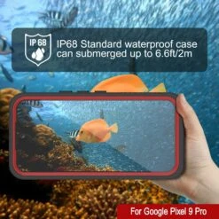 Google Pixel 9 Pro Waterproof Case, Punkcase [Extreme Series] Armor Cover W/ Built In Screen Protector [Red] -Phone Vibe Shop 3 Extreme Google Pixel 9 Pro e92d91c9 8631 43a8 9d60 4ab08b1b4d69