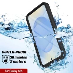 Galaxy S25 Water/ Shockproof [Extreme Series] With Screen Protector Case [Black] -Phone Vibe Shop 3 Extreme S25