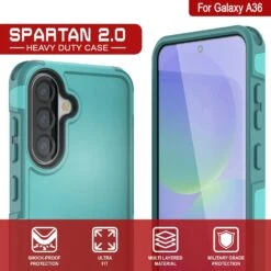 PunkCase Galaxy A36 Case, [Spartan 2.0 Series] Clear Rugged Heavy Duty Cover [Light Blue] -Phone Vibe Shop 3 Spartan 2 A36 0ed07cab 0339 43eb bcf6 d00e644c5eef