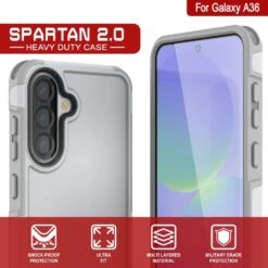 PunkCase Galaxy A36 Case, [Spartan 2.0 Series] Clear Rugged Heavy Duty Cover [White] -Phone Vibe Shop 3 Spartan 2 A36 7af5a9bd 9771 478c ac3a d660199e5293