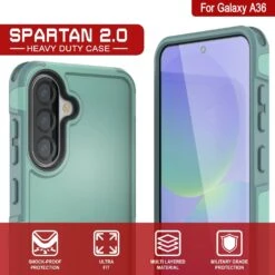 PunkCase Galaxy A36 Case, [Spartan 2.0 Series] Clear Rugged Heavy Duty Cover [Teal] -Phone Vibe Shop 3 Spartan 2 A36 ed30d0f8 861d 4bca 84db 33f52045aba3