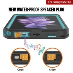 Galaxy S25+ Plus Waterproof Case PunkCase StudStar Teal Thin 6.7ft Underwater IP68 Shock/Snow Proof -Phone Vibe Shop 3 Studstar S25 Plus 80bc0689 9203 43b8 a9cf a4fafcdb5436