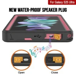 Galaxy S25 Ultra Waterproof Case PunkCase StudStar Pink Thin 6.6ft Underwater IP68 Shock/Snow Proof -Phone Vibe Shop 3 Studstar S25 Ultra 23352298 54a4 444d 875f fa58a532a13c