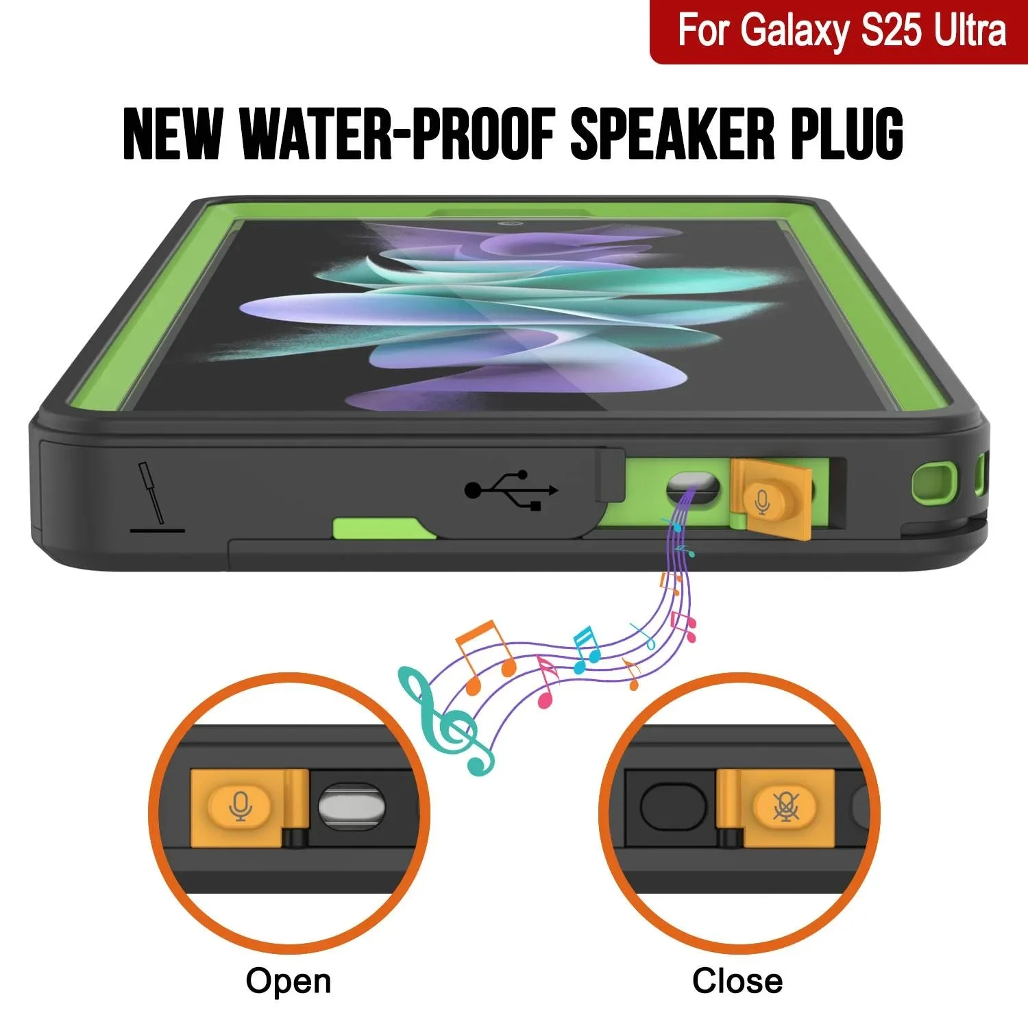 Galaxy S25 Ultra Waterproof Case PunkCase StudStar Light Green Thin 6.6ft Underwater IP68 ShockProof 5 Galaxy S25 Ultra Waterproof Case PunkCase StudStar Light Green Thin 6.6ft Underwater IP68 ShockProof - Image 3