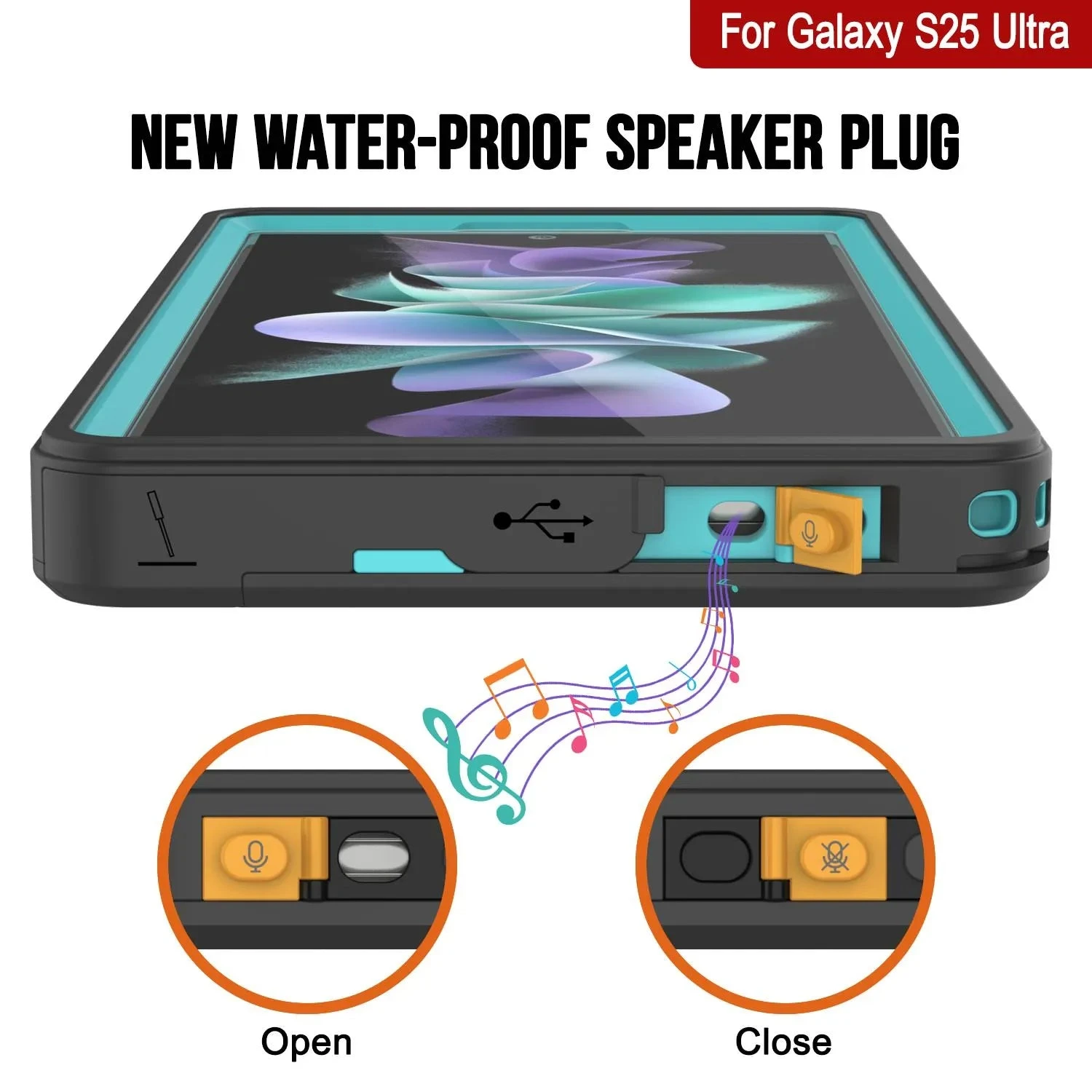 Galaxy S25 Ultra Waterproof Case PunkCase StudStar Teal Thin 6.6ft Underwater IP68 Shock/Snow Proof 5 Galaxy S25 Ultra Waterproof Case PunkCase StudStar Teal Thin 6.6ft Underwater IP68 Shock/Snow Proof - Image 3