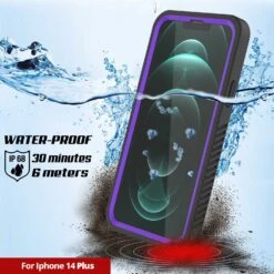 IPhone 14 Plus Waterproof Case, Punkcase [Extreme Series] Armor Cover W/ Built In Screen Protector [Purple] -Phone Vibe Shop 4 46628517 0062 4e58 845e ba441965b2c4