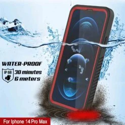 IPhone 14 Pro Max Waterproof Case, Punkcase [Extreme Series] Armor Cover W/ Built In Screen Protector [Red] -Phone Vibe Shop 4 4e87c30c 30c0 4151 8e06 863962446847