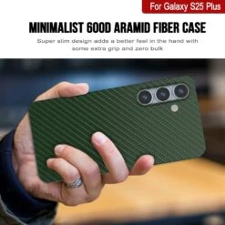 Punkcase Galaxy S25 Plus Carbon Fiber Case [AramidShield Series] Ultra Slim & Light Kevlar [Green] -Phone Vibe Shop 4 Carbon S25 Plus 3596f09a c602 4069 9a2f c367af7cb8bb