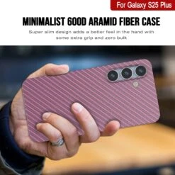 Punkcase Galaxy S25 Plus Carbon Fiber Case [AramidShield Series] Ultra Slim & Light Kevlar [Pink] -Phone Vibe Shop 4 Carbon S25 Plus d9bc7975 f173 4166 b02b c5905a6967ec