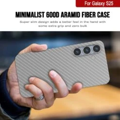 Punkcase Galaxy S25 Carbon Fiber Case [AramidShield Series] Ultra Slim & Light Kevlar [White] -Phone Vibe Shop 4 Carbon S25 37113ca7 960d 4a98 8c86 b63c90a1ab2c