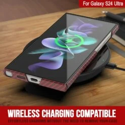 Galaxy S24 Ultra Case, Punkcase CarbonShield, Heavy Duty & Ultra Thin Cover [shockproof][non Slip] [Red] -Phone Vibe Shop 4 Carbonshield S24 Ultra 12cd3524 44fc 44d7 9a70 4601149e7c6a
