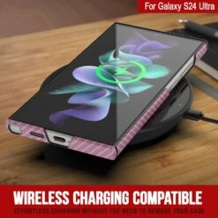 Galaxy S24 Ultra Case, Punkcase CarbonShield, Heavy Duty & Ultra Thin Cover [shockproof][non Slip] [Pink] -Phone Vibe Shop 4 Carbonshield S24 Ultra 5eac834c ac97 466b a54f 48512b6d6c8c