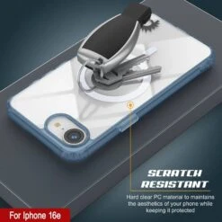 Punkcase IPhone 16e Magnetic Wireless Charging Case [ClearMag Series][Navy] -Phone Vibe Shop 4 ClearMag Iphone 16e a8f958d3 658e 489e bdbe 9c821cff12db