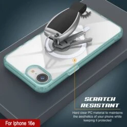Punkcase IPhone 16e Magnetic Wireless Charging Case [ClearMag Series][Teal] -Phone Vibe Shop 4 ClearMag Iphone 16e dece3195 e976 44ed 8c01 2326e11d9554