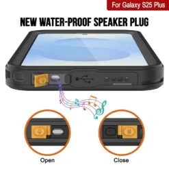 Galaxy S25+ Plus Water/ Shockproof [Extreme Series] With Screen Protector Case [Black] -Phone Vibe Shop 4 Extreme S25 Plus